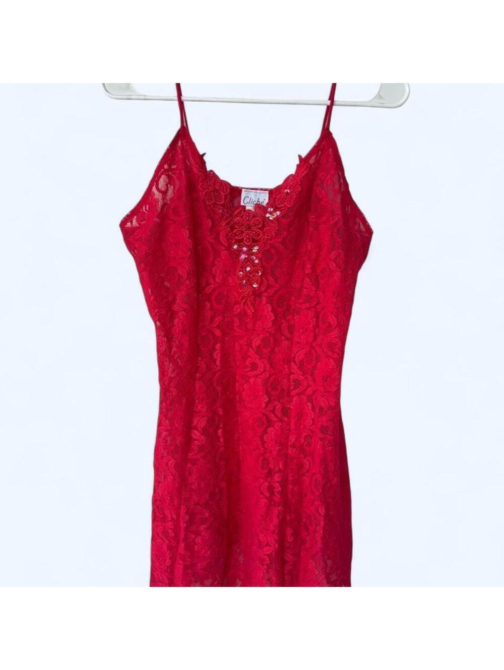 American Vintage Women's Red and Pink Dress